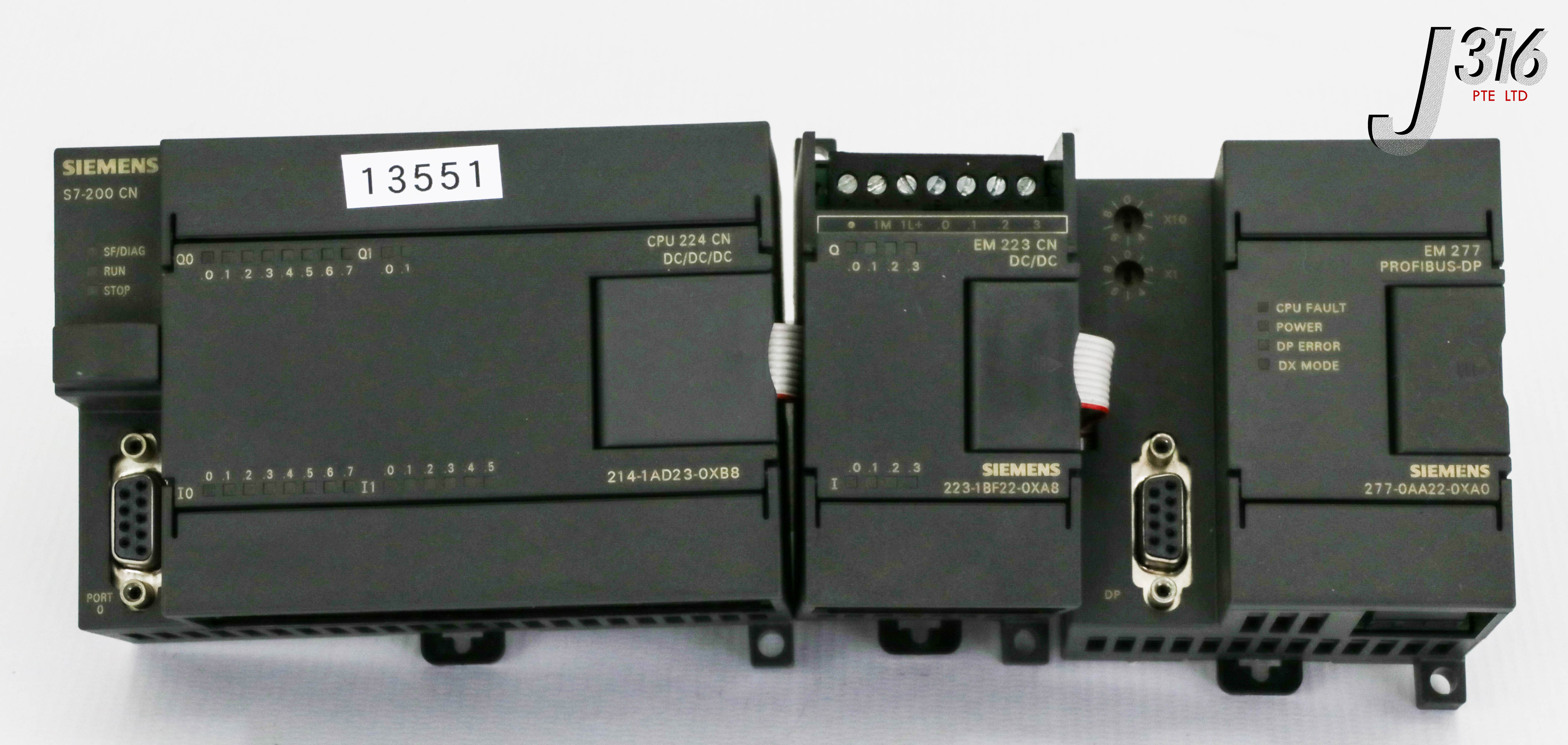 3️⃣ 13551 SIEMENS SIMATIC S7-200 CN CPU 224 CN PLC W/2 MODULES 6ES7